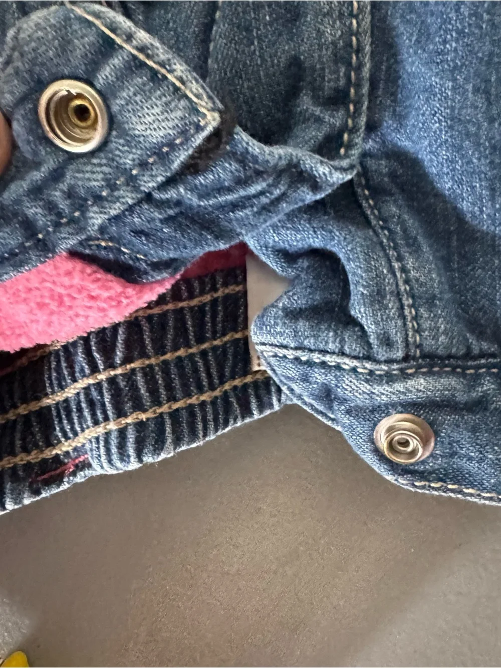 Old Navy Blue Denim Baby Jeans with Pink Lining